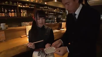 lovely japanese girl gets fucked in bar