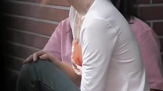 Pretty dark-haired oriental broad is having very wicked sharking encounter