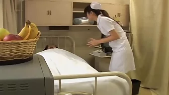 Jap naughty nurse gets crammed by her elderly patient