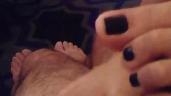 Amazing Footjob black nails