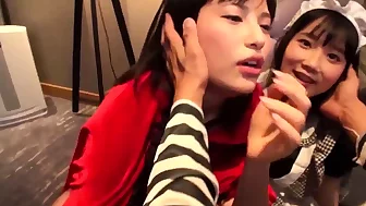 Super cute teen POV blowjob on a big cock