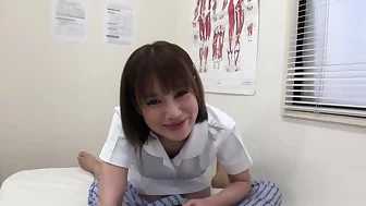 Asian nurse jerking cock