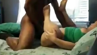 Heavy asian bitch benefiting from tough dark lovin