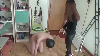 CHINESE FEMDOM 427 ballbusting footjob