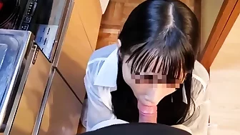 Teen POV blowjob for a big cock