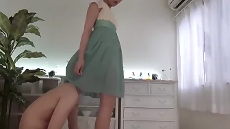 Japanese foot worship + handjob