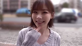 Freaky Japanese Babe Invites Random Man Handjob In Van