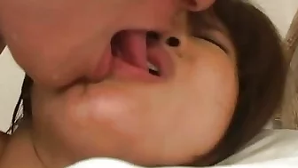 Young Japanese couple having fun time