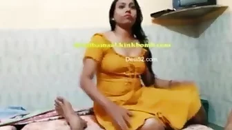 Desi Indian mature pornstar gives blowjob at audition