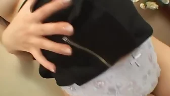 Sexy Ririko Asahina enjoying serious masturbation