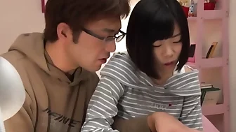 Close up POV of teen sucking cock